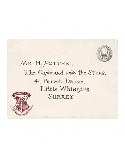 Targa - Harry Potter Tin Sign Letters 21 x 15 cm