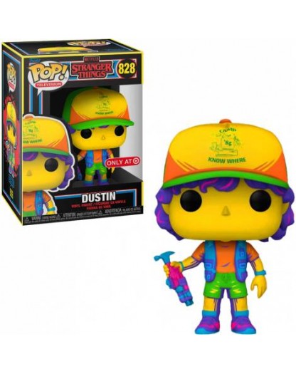 Funko Pop! Stranger Things POP! Tv - Dustin (Blacklight - Exclusive) - Figure 828