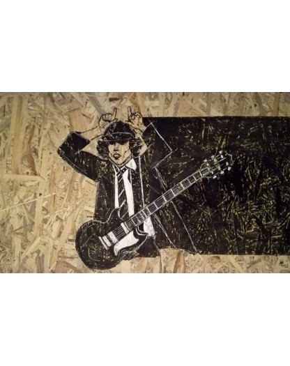 Angus Young - Original Art Lorenzo Ragno Celli