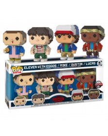 Stranger Things 8-Bit POP! Tv - 4 Pack Eleven, Mike, Dustin, Lucas