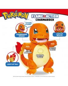 Peluche Pokémon: Charmander Flame Action Plush 45cm