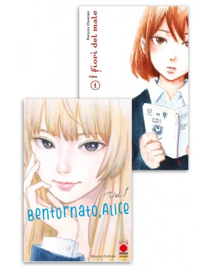 Bentornato Alice 1 + I Fiori Del Male 1 VARIANT BUNDLE + shikishi