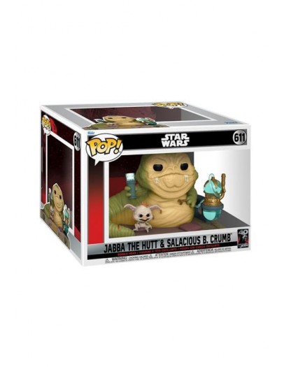 STAR WARS: RETURN OF THE JEDI 40TH ANNIVERSARY - POP FUNKO VINYL FIGURE DELUXE 611 JABBA W/SALACIOUS