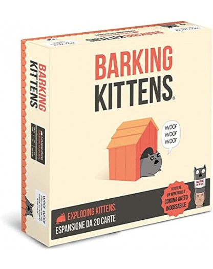 Asmodee - Barking Kittens - Espansione Gioco di Carte Exploding Kittens - Edizione in Italiano
