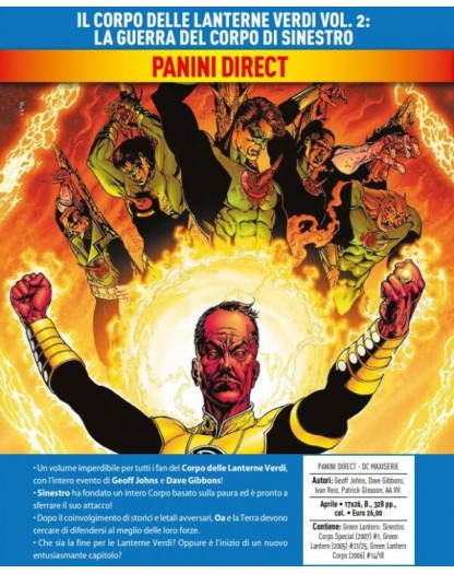 Il Corpo delle Lanterne Verdi Vol. 2 – La Guerra del Corpo di Sinestro – DC Comics Maxiserie – Panini Comics – Italiano