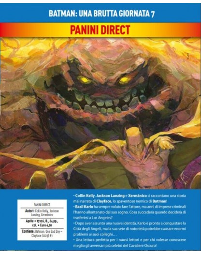 Batman – Una Brutta Giornata 7 – Clayface – Panini Comics – Italiano