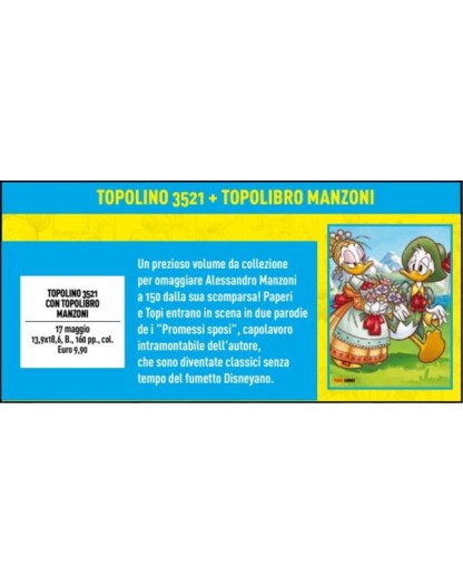 Topolino – Supertopolino 3521 + Topolibro “I Promessi Sposi Raccontati da Topolino”