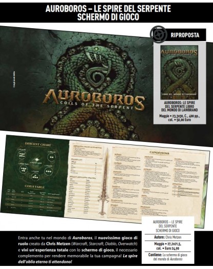 Auroboros – Le Spire del Serpente: Schermo di Gioco – Volume Unico – Panini Comics – Italiano