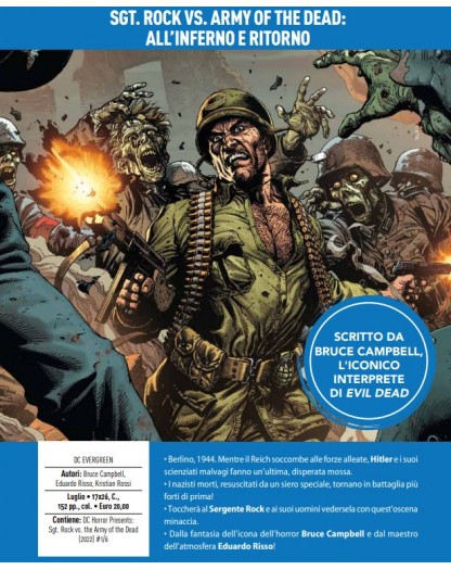 Sgt. Rock Vs. Army of the Dead – All’Inferno e Ritorno – Volume Unico – DC Comics Evergreen – Panini Comics – Italiano