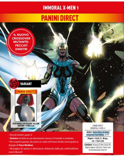 Immoral X-Men 1 – Villain Variant Alex Ross – Immortal X-Men 12 – Panini Comics – Italiano