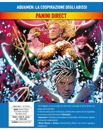 Aquamen – La Cospirazione degli Abissi – Volume Unico – DC Comics Special – Panini Comics – Italiano