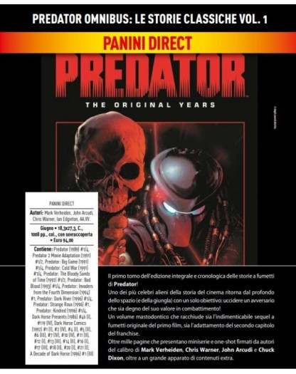 Predator Omnibus – Le Storie Classiche Vol. 1 – Panini Comics – Italiano