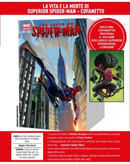 La Vita e la Morte di Superior Spider-Man Cofanetto (Vol. 1-6 + Superior Spider-Man – L’Origine) – Panini Comics – Italiano