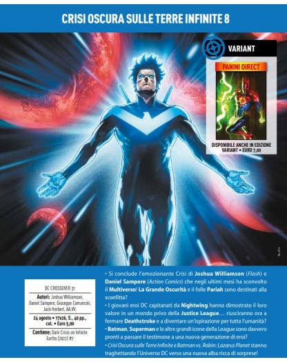 Crisi Oscura sulle Terre Infinite 8 – DC Crossover 31 – Panini Comics – Italiano