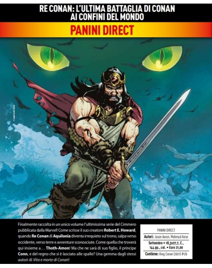 Re Conan – L’Ultima Battaglia di Conan ai Confini del Mondo – Volume Unico – Conan Omnibus – Panini Comics – Italiano