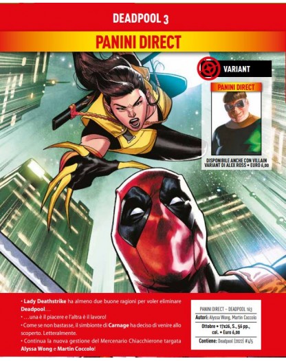 Deadpool 3 (163) – Villain Variant Alex Ross – Panini Comics – Italiano