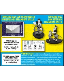 Topolino – Supertopolino 3543 + Francobollo in Metallo di Steamboat Willie – Panini Comics – Italiano