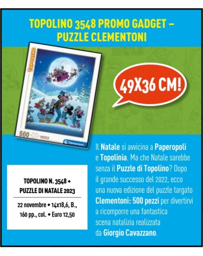 Topolino – Supertopolino 3548 + Puzzle Clementoni Natale 2023 – Panini Comics – Italiano