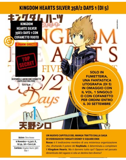 Kingdom Hearts Silver 358/2 Days 1 – Kingdom Hearts 17 – Panini Comics – Italiano