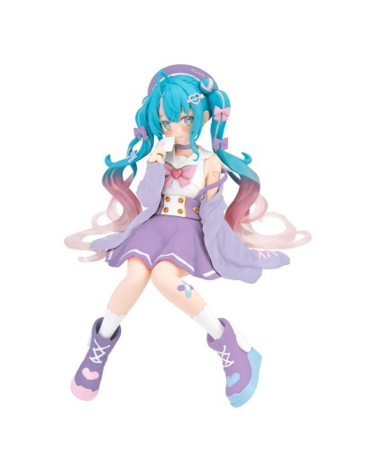 Hatsune Miku Noodle Stopper PVC Statue Hatsune Miku Love Sailor Purple Color Ver. 13 cm