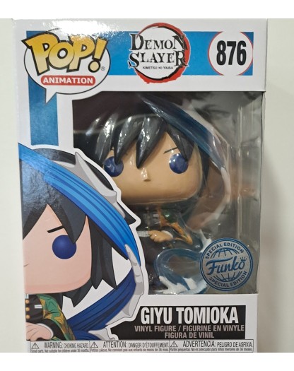 Funko POP - Demon Slayer  - Tomioka SPECIAL EDITION - 876 - Firmato dal Doppiatore Ezio Vivolo