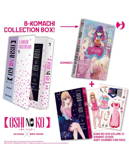 Oshi No Ko B-Komachi Collection Box (Romanzo + Vol. 14 Ruby Hoshino Fan Pack Edition) - Jpop - Italiano