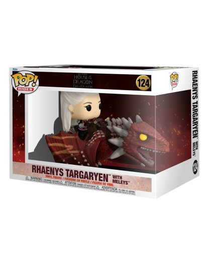 House of the Dragon POP! Rides Deluxe Vinyl Rhaenys Targaryen with Meleys 9 cm - Funko Pop
