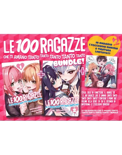 Le 100 Ragazze che Ti Amano Tanto Tanto Tanto Tanto Tanto Bundle (Vol. 1-2 + Shikishi) – Jpop – Italiano