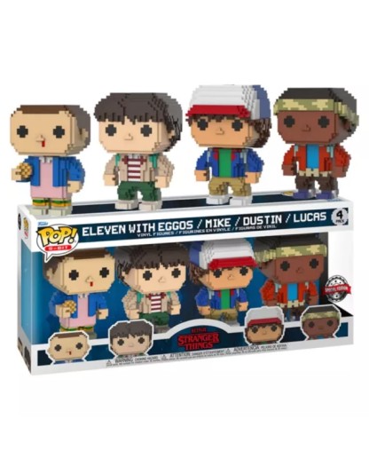 Funko Pop! Stranger Things POP! TV Vinyl Figure Eleven with eggos / Mike / Dustin/ Lucas  - 4 Pack