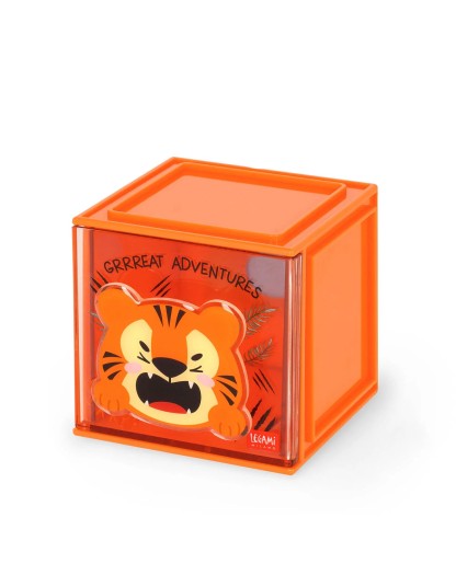 Box Componibile da Scrivania - Cutie Cube - Tigre - Legami