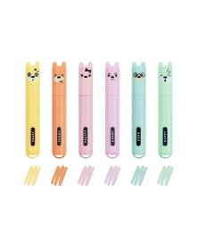 Set di 6 Mini Evidenziatori Pastello - Teddy's Style - Legami