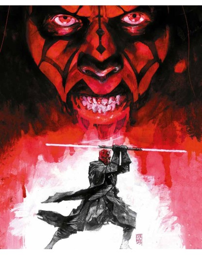 darth maul black white and red