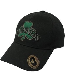 Cappello da Baseball con Logo Trifoglio Verde e Apribottiglie Cappello Regolabile, Nero